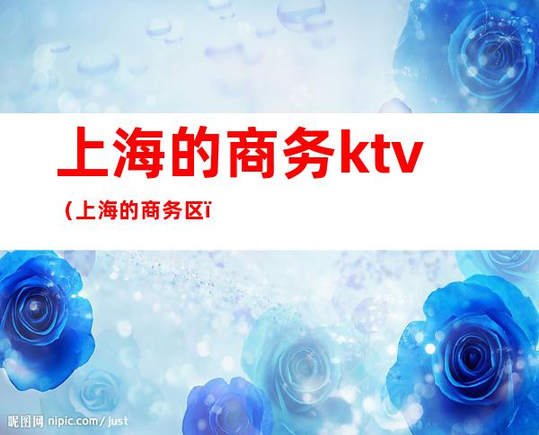 上海的商务ktv(上海的商务区)