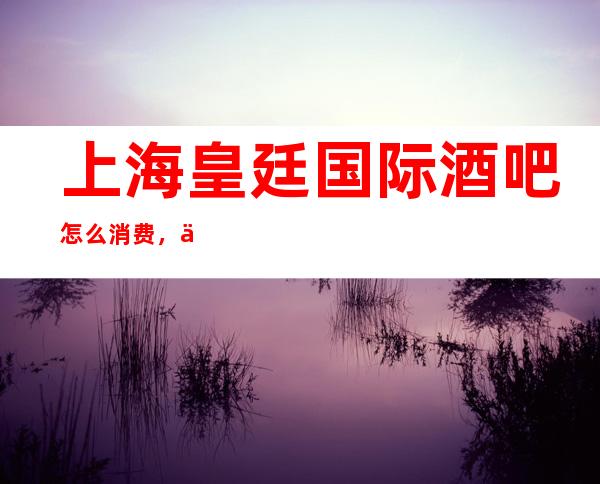 上海皇廷国际酒吧怎么消费,上海独特的场所