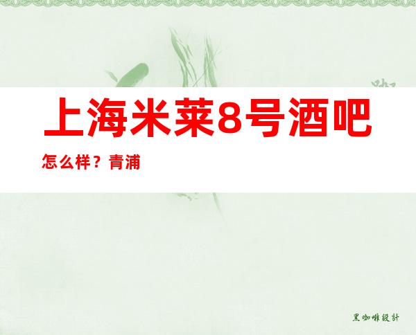 上海米莱8号酒吧怎么样？青浦娱乐应酬推荐米莱8号小酒吧预定