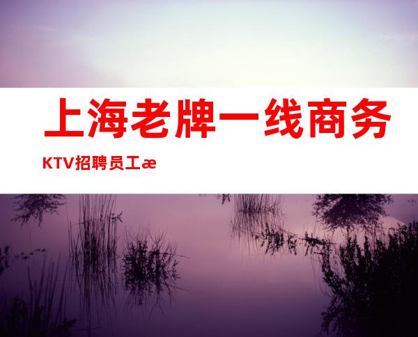 上海老牌一线商务KTV招聘员工有颜子就赚
