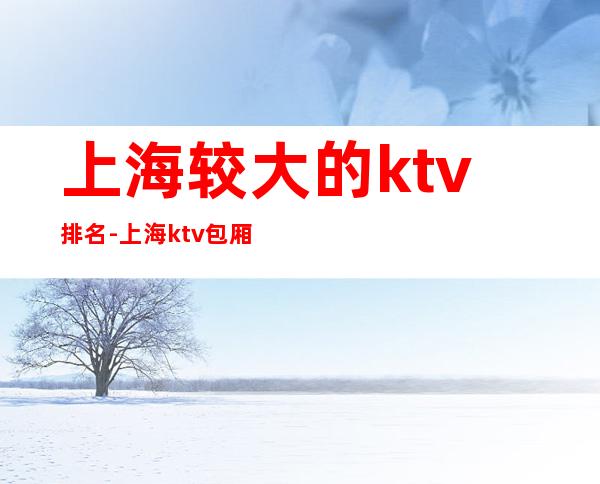 上海较大的ktv排名-上海ktv包厢预订