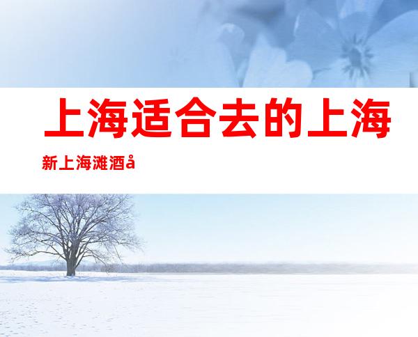 上海适合去的上海新上海滩酒吧,包你满意哦