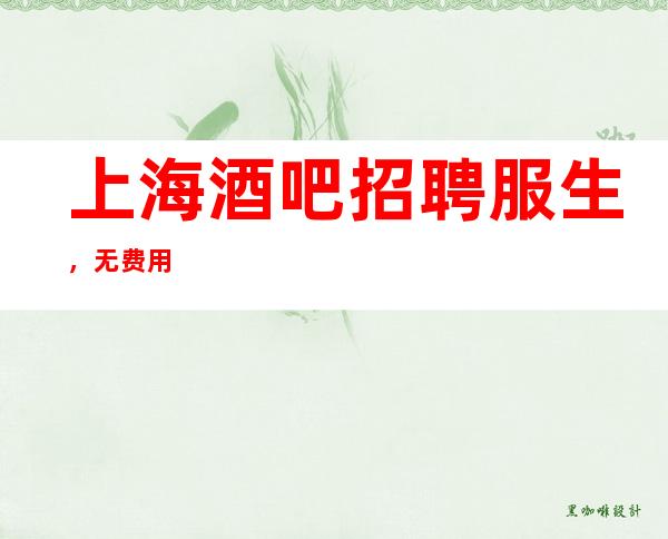 上海酒吧招聘服生，无费用