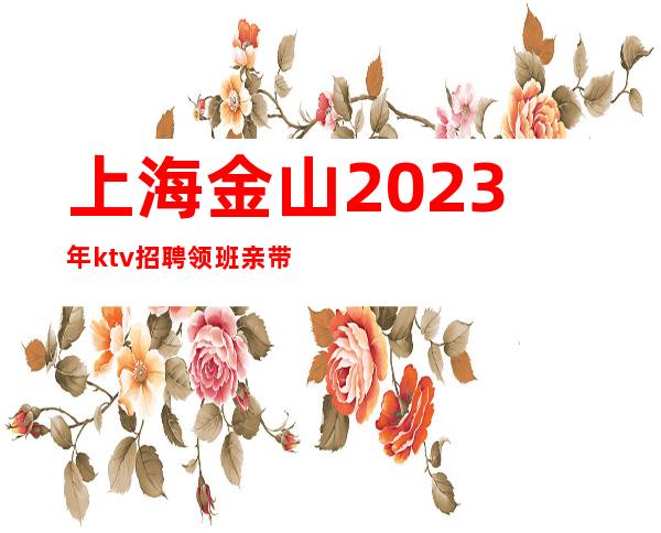 上海金山2023年ktv招聘领班亲带正规商务KTV招聘员工