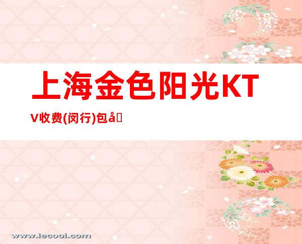 上海金色阳光KTV收费(闵行)包厢环境,酒水价格,人均消费