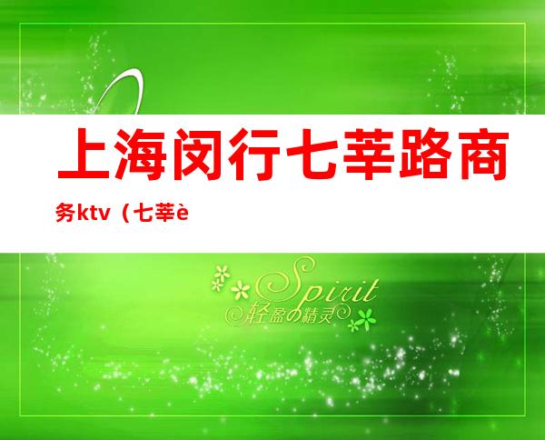 上海闵行七莘路商务ktv(七莘路沪闵路)