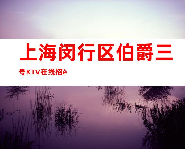 上海闵行区伯爵三号KTV在线招聘/只管赚