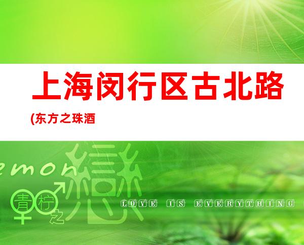 上海闵行区古北路(东方之珠酒吧)软座预定消费介绍点评攻略