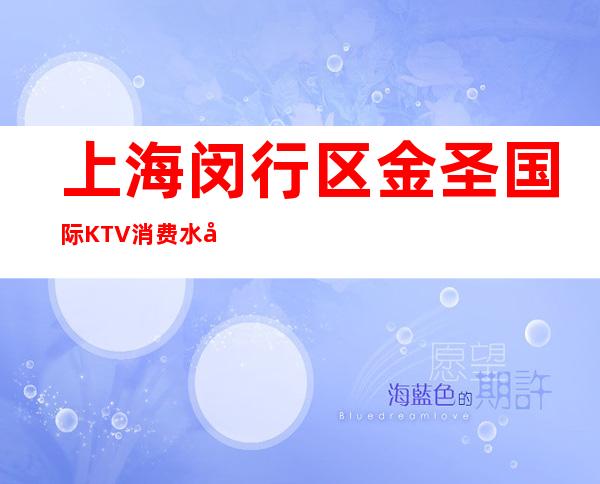 上海闵行区金圣国际KTV消费水平,怎么样,预定咨询,好玩不?