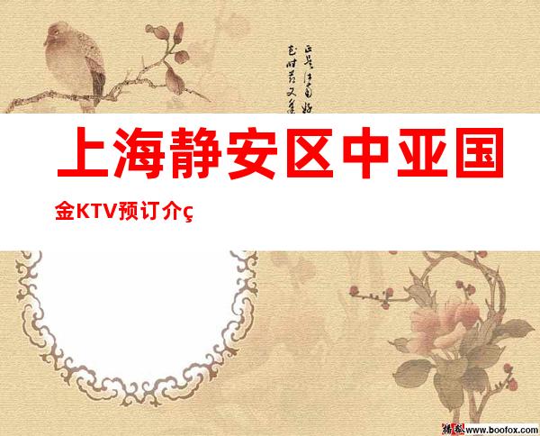 上海静安区中亚国金KTV预订介绍-商务接待场所