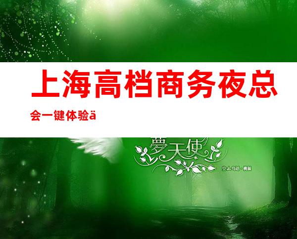 上海高档商务夜总会 一键体验不一样的前卫新潮