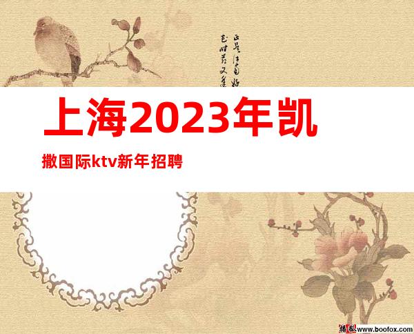 上海2023年凯撒国际ktv新年招聘青春女孩-八方进宝