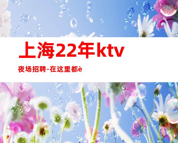 上海22年ktv夜场招聘-在这里都能实现
