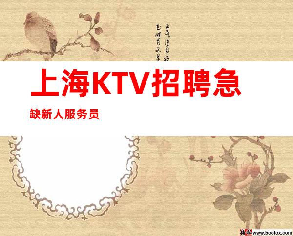 上海KTV招聘急缺新人服务员