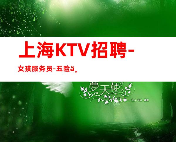 上海KTV招聘 -女孩服务员-五险一金