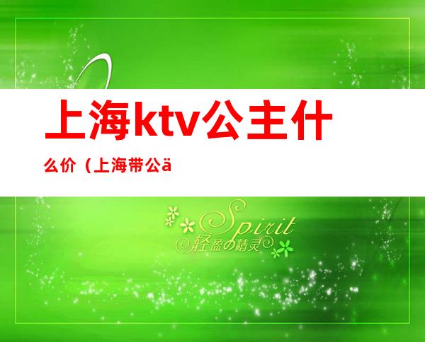 上海ktv公主什么价(上海带公主的ktv有哪儿些)
