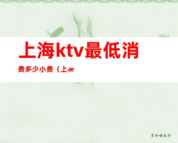 上海ktv最低消费多少小费(上海便宜ktv)