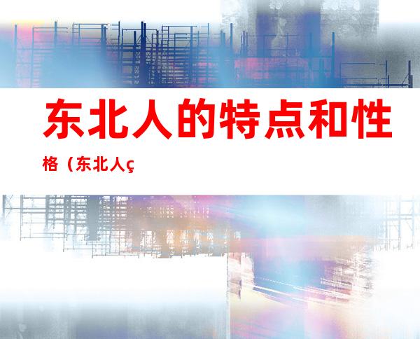 东北人的特点和性格(东北人的特点和性格作文)