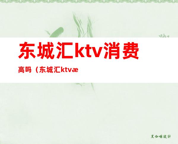 东城汇ktv消费高吗(东城汇ktv消费高吗多少钱)