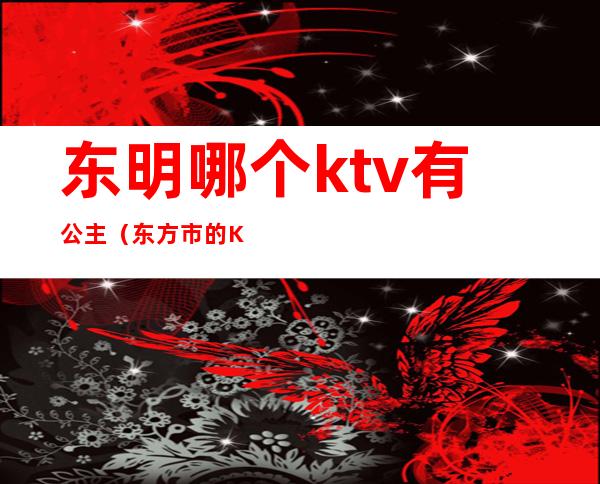 东明哪个ktv有公主(东方市的KTV有没有公主)