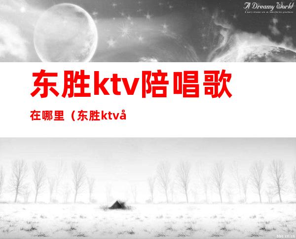 东胜ktv陪唱歌在哪里（东胜ktv哪有公主）