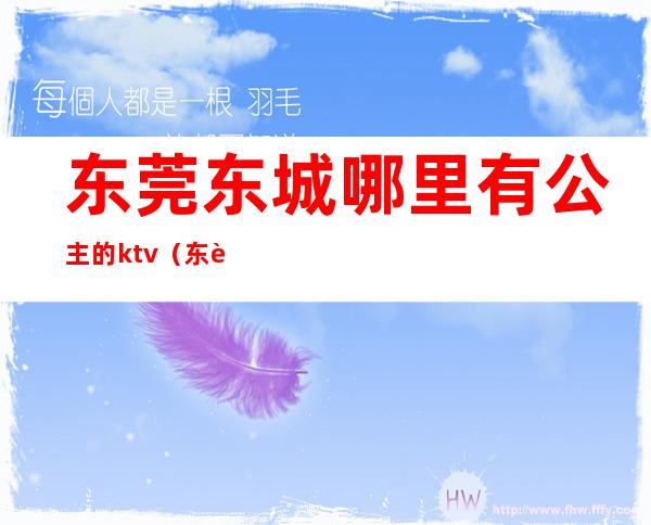 东莞东城哪里有公主的ktv(东莞东城公主坟)
