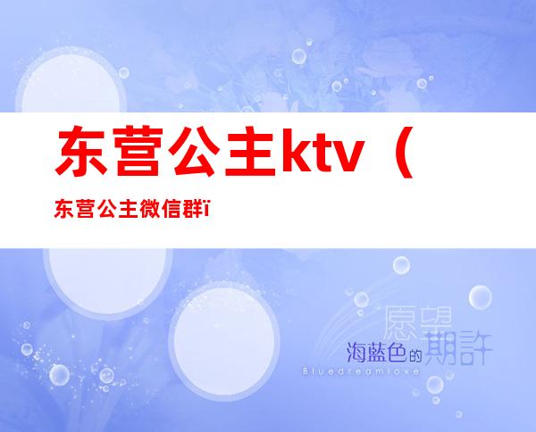 东营公主ktv(东营公主微信群)