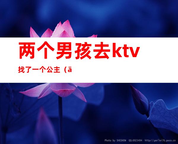 两个男孩去ktv找了一个公主(两个男孩去ktv找了一个公主)
