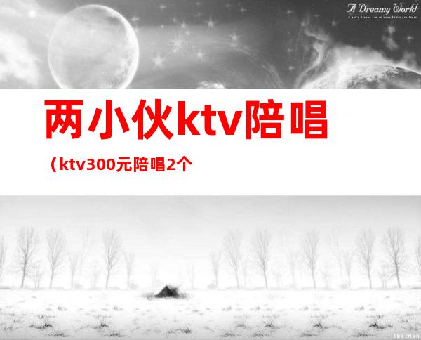 两小伙ktv陪唱(ktv300元陪唱2个小时)