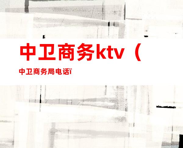 中卫商务ktv(中卫商务局电话)