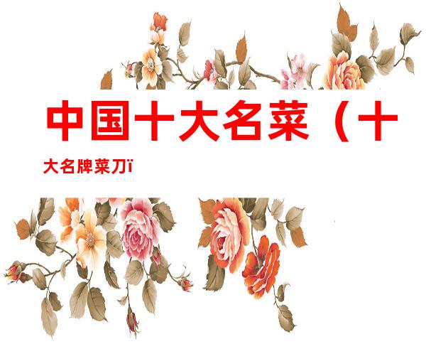 中国十大名菜（十大名牌菜刀）