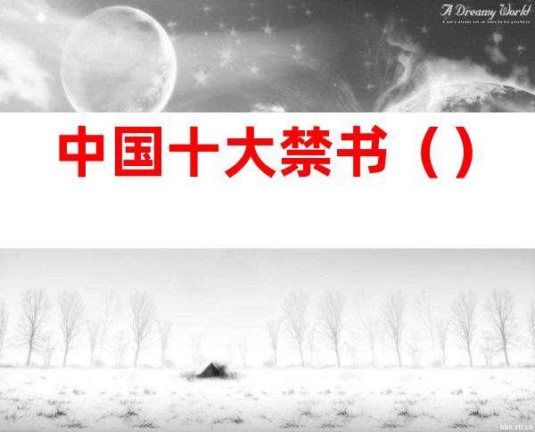 中国十大禁书()