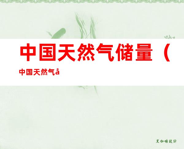 中国天然气储量(中国天然气储量有多少)