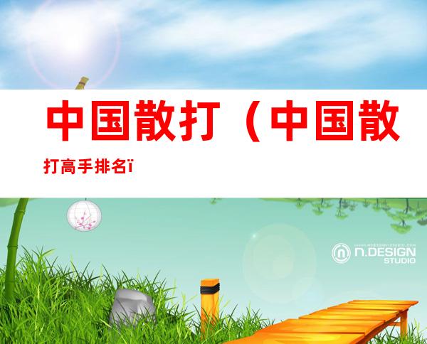 中国散打(中国散打高手排名)