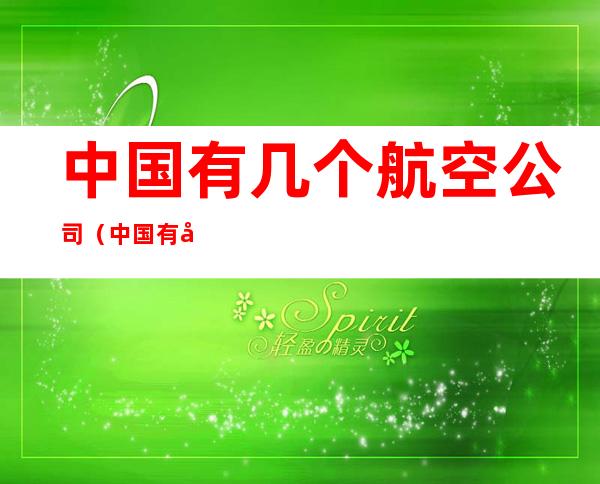 中国有几个航空公司(中国有几个航空公司,都在哪)