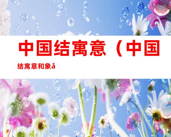 中国结寓意（中国结寓意和象征英语）