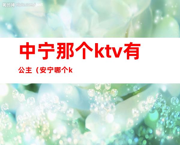 中宁那个ktv有公主(安宁哪个ktv有公主)