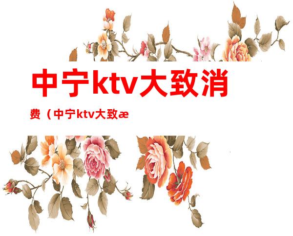 中宁ktv大致消费(中宁ktv大致消费)