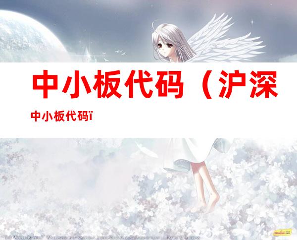 中小板代码(沪深中小板代码)
