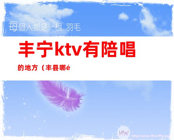 丰宁ktv有陪唱的地方（丰县哪里ktv有陪唱）