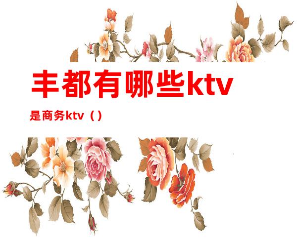丰都有哪些ktv是商务ktv（）
