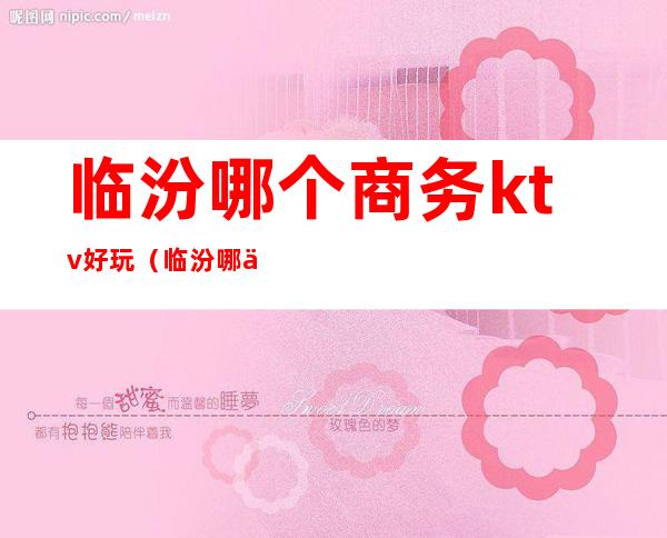 临汾哪个商务ktv好玩(临汾哪个商务ktv好玩点)