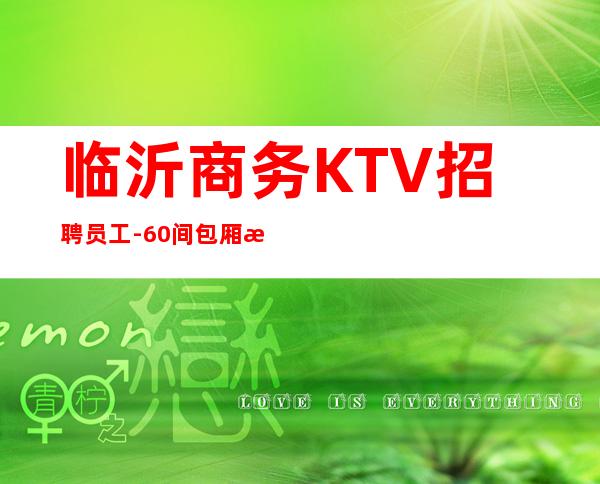 临沂商务KTV招聘员工-60间包厢每天都爆满