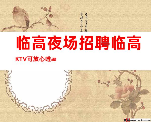 临高夜场招聘 临高KTV可放心唯有高端商务