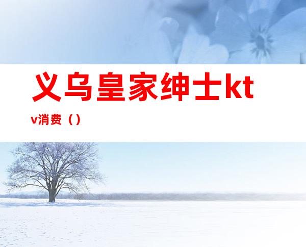 义乌皇家绅士ktv消费()