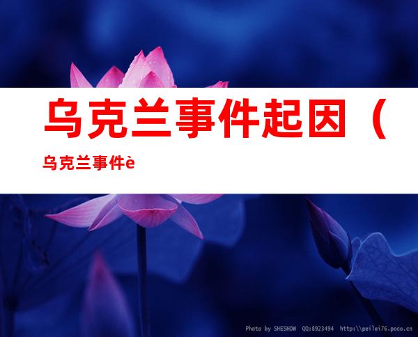 乌克兰事件起因(乌克兰事件起因导弹)