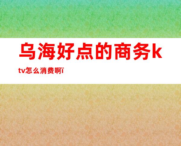 乌海好点的商务ktv怎么消费啊（乌苏ktv哪里好）