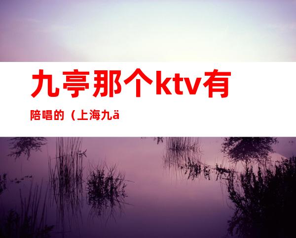 九亭那个ktv有陪唱的(上海九亭ktv叫陪唱价格)