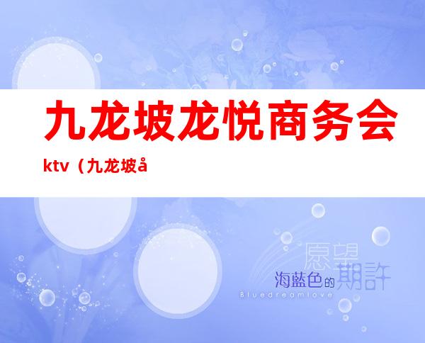 九龙坡龙悦商务会ktv(九龙坡区商务委员会官网)