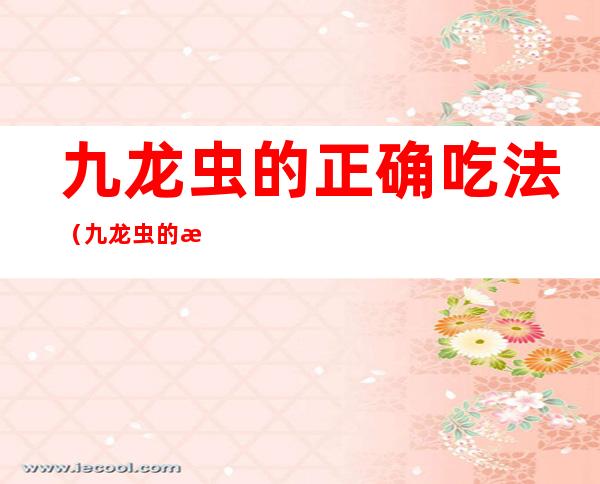 九龙虫的正确吃法（九龙虫的最佳吃法）